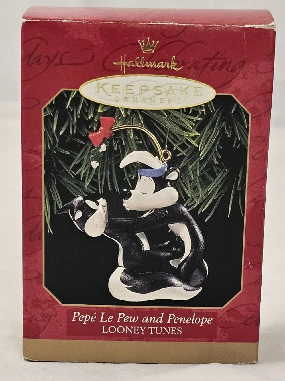 Pepe Le Pew & Penelope Pussycat 1998 Hallmark Keepsake Ornament - NIB, RARE